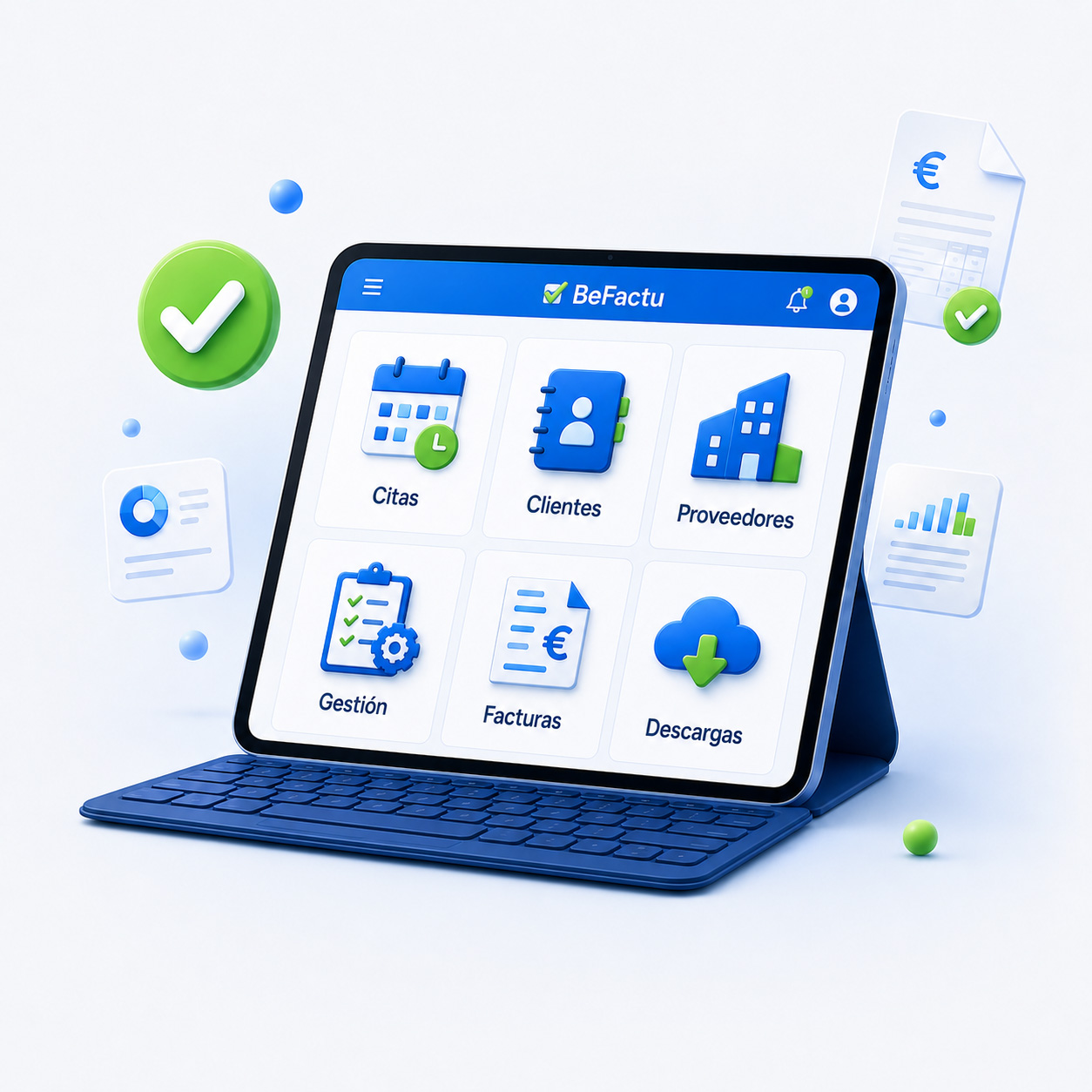 Software de facturación BeFactu preparado para gestionar el negocio desde una sola aplicación